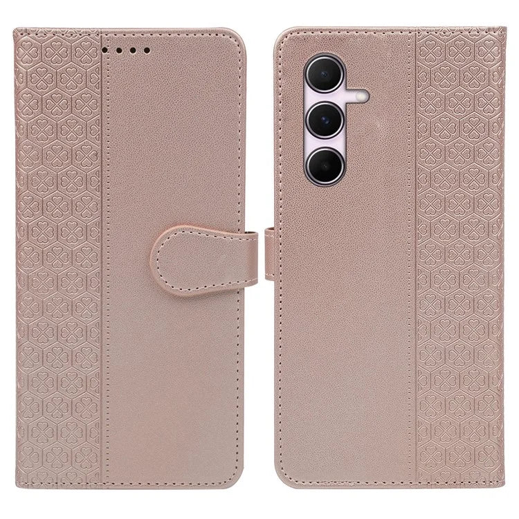 For Samsung Galaxy A16 5G Case Magnetic Clasp Four-Leaf Clover Leather Phone Cover
