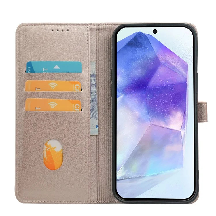 For Samsung Galaxy A16 5G Case Magnetic Clasp Four-Leaf Clover Leather Phone Cover