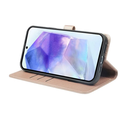 For Samsung Galaxy A16 5G Case Magnetic Clasp Four-Leaf Clover Leather Phone Cover