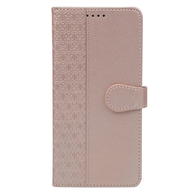 For Samsung Galaxy A16 5G Case Magnetic Clasp Four-Leaf Clover Leather Phone Cover