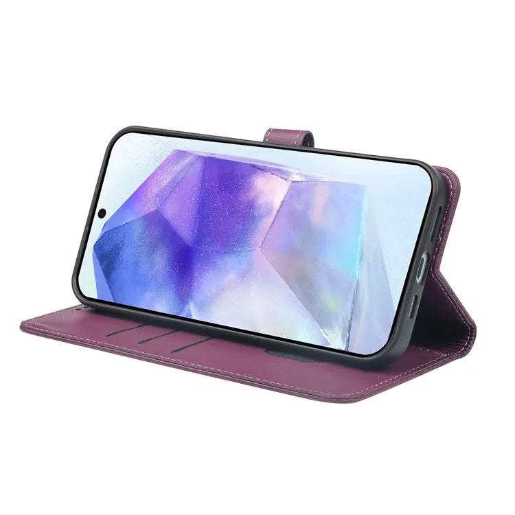 For Samsung Galaxy A16 5G Case Magnetic Clasp Four-Leaf Clover Leather Phone Cover