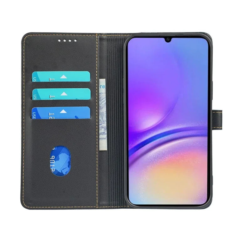 For Samsung Galaxy A06 Case Magnetic Clasp Four-Leaf Clover Leather Phone Cover