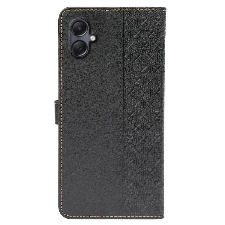 For Samsung Galaxy A06 Case Magnetic Clasp Four-Leaf Clover Leather Phone Cover