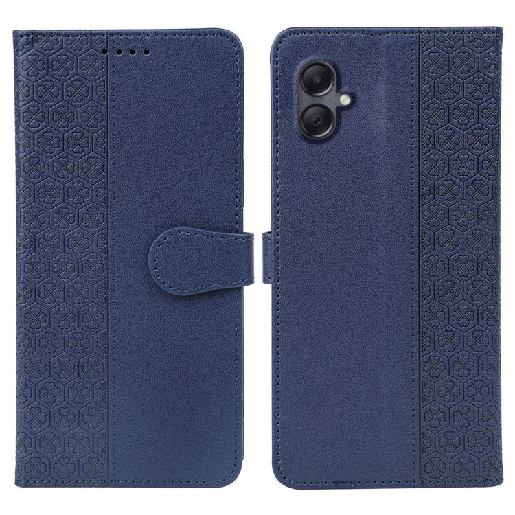 For Samsung Galaxy A06 Case Magnetic Clasp Four-Leaf Clover Leather Phone Cover