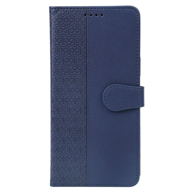 For Samsung Galaxy A06 Case Magnetic Clasp Four-Leaf Clover Leather Phone Cover