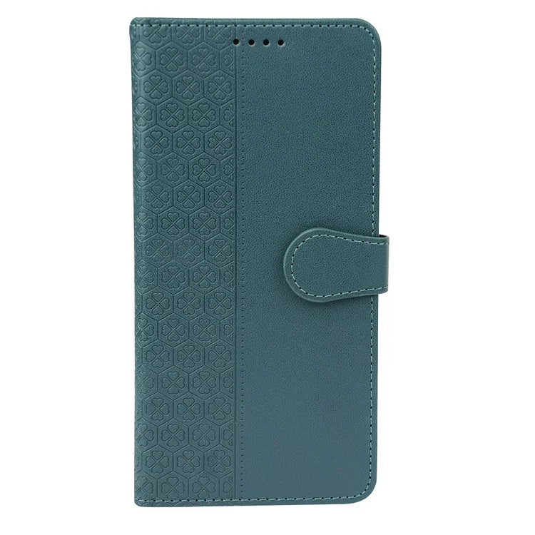 For Samsung Galaxy A06 Case Magnetic Clasp Four-Leaf Clover Leather Phone Cover