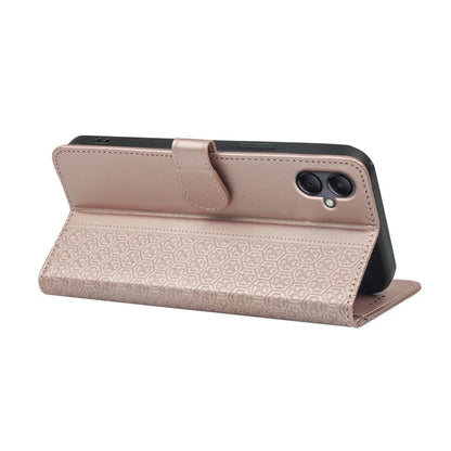 For Samsung Galaxy A06 Case Magnetic Clasp Four-Leaf Clover Leather Phone Cover