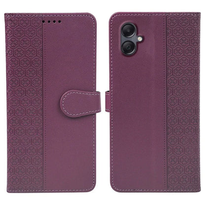 For Samsung Galaxy A06 Case Magnetic Clasp Four-Leaf Clover Leather Phone Cover