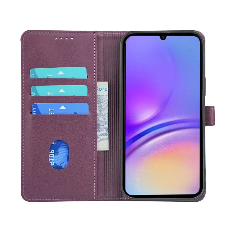 For Samsung Galaxy A06 Case Magnetic Clasp Four-Leaf Clover Leather Phone Cover