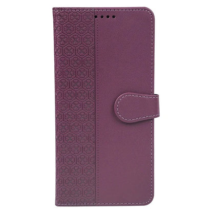 For Samsung Galaxy A06 Case Magnetic Clasp Four-Leaf Clover Leather Phone Cover