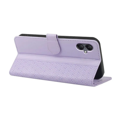 For Samsung Galaxy A06 Case Magnetic Clasp Four-Leaf Clover Leather Phone Cover