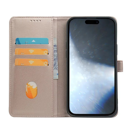 For iPhone 16 Case Magnetic Clasp Four-Leaf Clover Leather Phone Cover