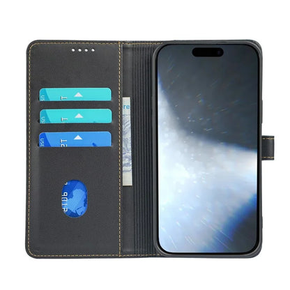 For iPhone 16 Plus Case Magnetic Clasp Four-Leaf Clover Leather Phone Cover