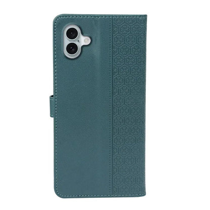 For iPhone 16 Plus Case Magnetic Clasp Four-Leaf Clover Leather Phone Cover