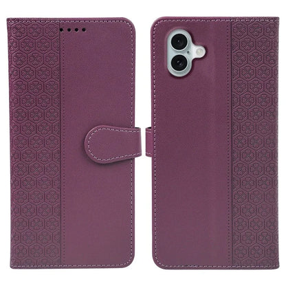 For iPhone 16 Plus Case Magnetic Clasp Four-Leaf Clover Leather Phone Cover