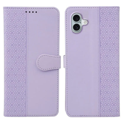 For iPhone 16 Plus Case Magnetic Clasp Four-Leaf Clover Leather Phone Cover