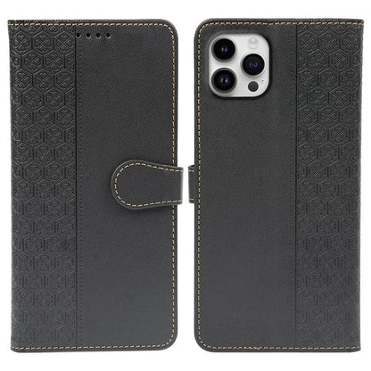 For iPhone 16 Pro Case Magnetic Clasp Four-Leaf Clover Leather Phone Cover