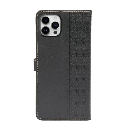 For iPhone 16 Pro Case Magnetic Clasp Four-Leaf Clover Leather Phone Cover