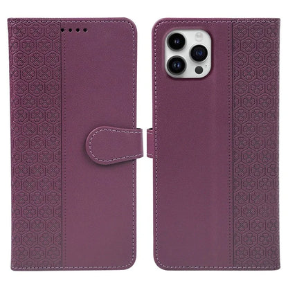 For iPhone 16 Pro Case Magnetic Clasp Four-Leaf Clover Leather Phone Cover