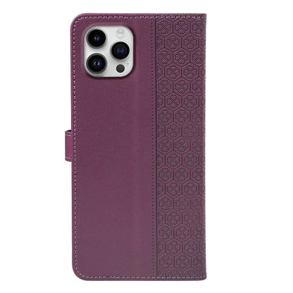 For iPhone 16 Pro Case Magnetic Clasp Four-Leaf Clover Leather Phone Cover