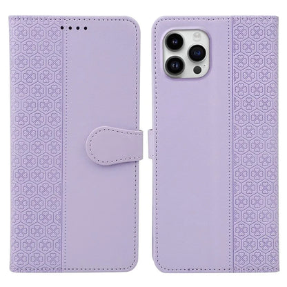 For iPhone 16 Pro Case Magnetic Clasp Four-Leaf Clover Leather Phone Cover