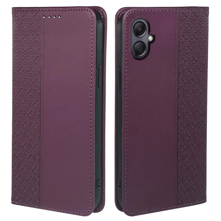 For Samsung Galaxy A06 Case Four-Leaf Clover Leather Flip Phone Cover Stand Wallet