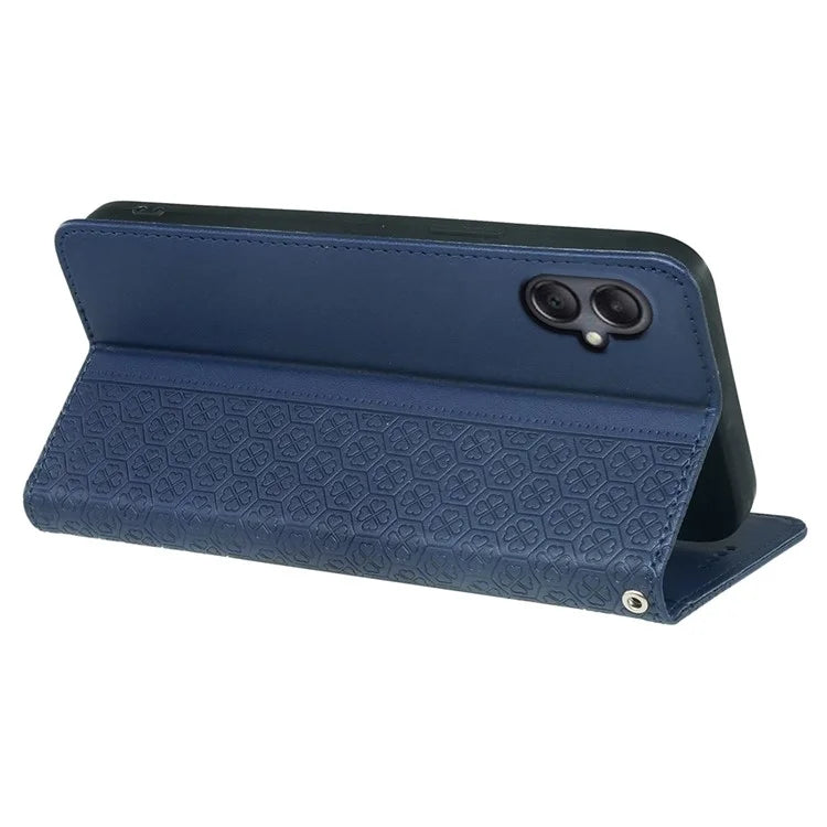 For Samsung Galaxy A06 Case Four-Leaf Clover Leather Flip Phone Cover Stand Wallet