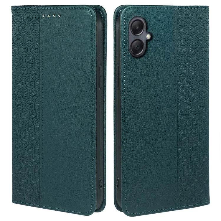 For Samsung Galaxy A06 Case Four-Leaf Clover Leather Flip Phone Cover Stand Wallet