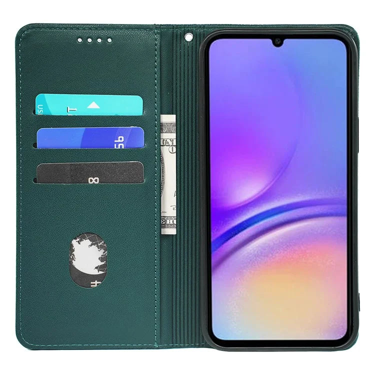 For Samsung Galaxy A06 Case Four-Leaf Clover Leather Flip Phone Cover Stand Wallet