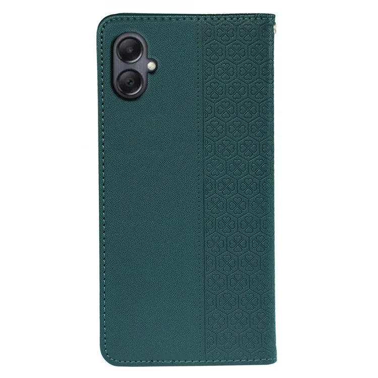 For Samsung Galaxy A06 Case Four-Leaf Clover Leather Flip Phone Cover Stand Wallet
