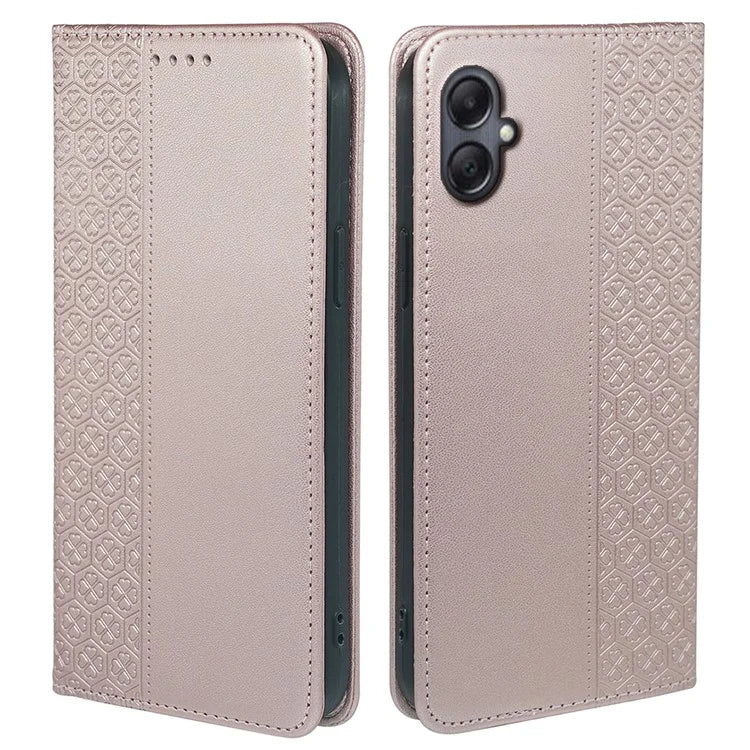 For Samsung Galaxy A06 Case Four-Leaf Clover Leather Flip Phone Cover Stand Wallet