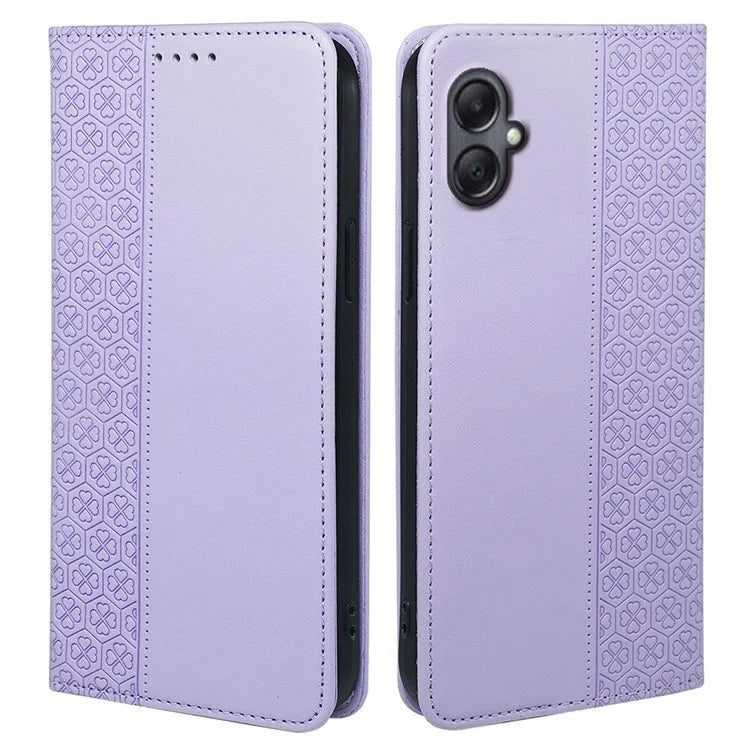 For Samsung Galaxy A06 Case Four-Leaf Clover Leather Flip Phone Cover Stand Wallet