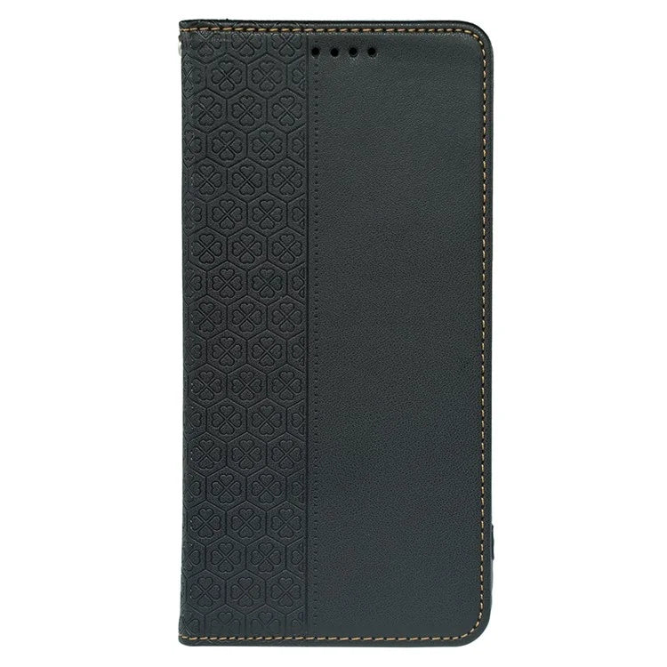 For iPhone 16 Case Four-Leaf Clover Leather Flip Phone Cover Stand Wallet