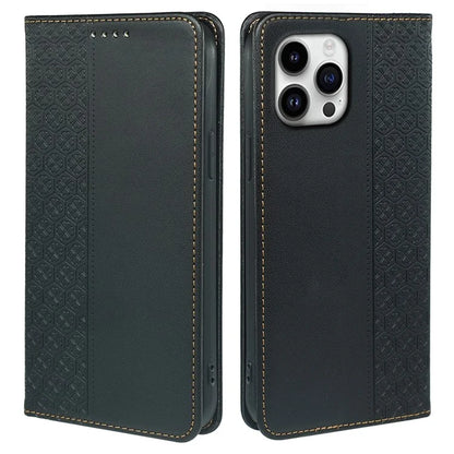 For iPhone 16 Pro Case Four-Leaf Clover Leather Flip Phone Cover Stand Wallet