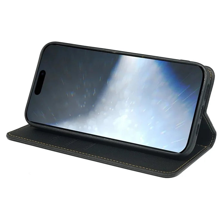 For iPhone 16 Pro Case Four-Leaf Clover Leather Flip Phone Cover Stand Wallet