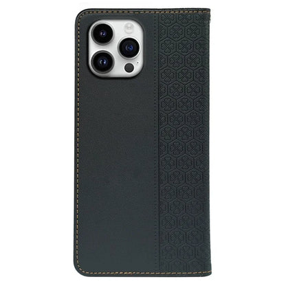 For iPhone 16 Pro Case Four-Leaf Clover Leather Flip Phone Cover Stand Wallet