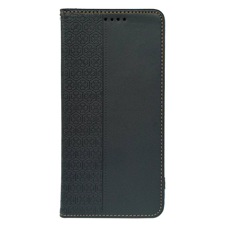 For iPhone 16 Pro Case Four-Leaf Clover Leather Flip Phone Cover Stand Wallet