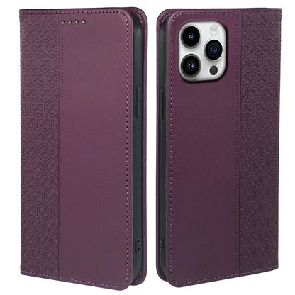 For iPhone 16 Pro Case Four-Leaf Clover Leather Flip Phone Cover Stand Wallet