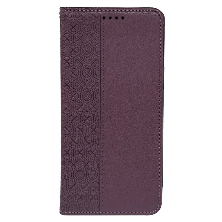 For iPhone 16 Pro Case Four-Leaf Clover Leather Flip Phone Cover Stand Wallet