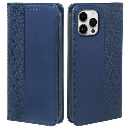 For iPhone 16 Pro Case Four-Leaf Clover Leather Flip Phone Cover Stand Wallet