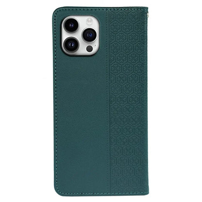 For iPhone 16 Pro Case Four-Leaf Clover Leather Flip Phone Cover Stand Wallet