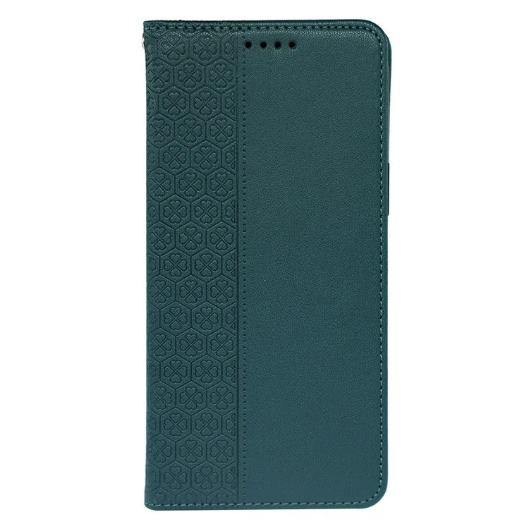 For iPhone 16 Pro Case Four-Leaf Clover Leather Flip Phone Cover Stand Wallet