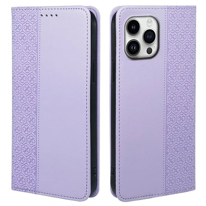 For iPhone 16 Pro Case Four-Leaf Clover Leather Flip Phone Cover Stand Wallet