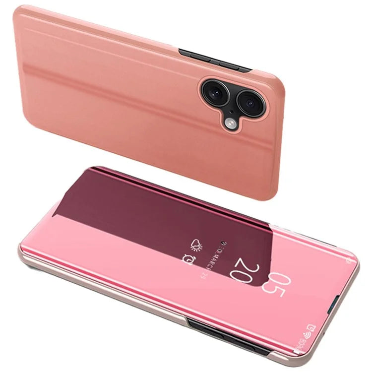 For iPhone 16 Plus Case View Window Stand Leather Flip Phone Cover