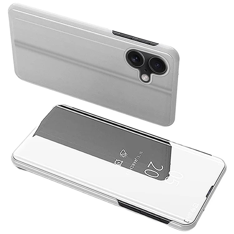 For iPhone 16 Plus Case View Window Stand Leather Flip Phone Cover