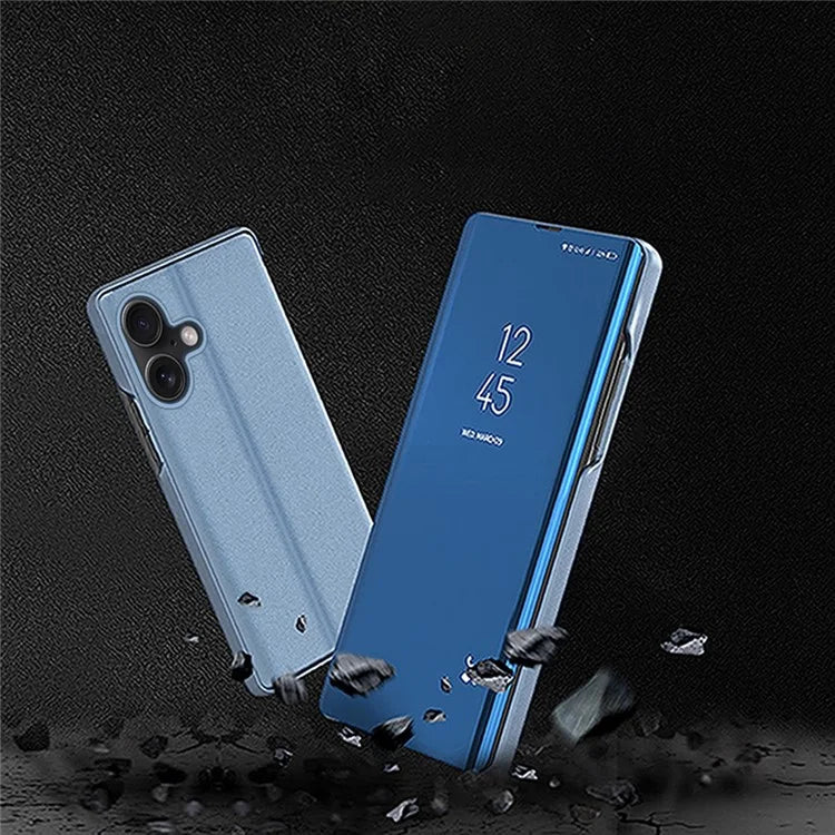 For iPhone 16 Plus Case View Window Stand Leather Flip Phone Cover