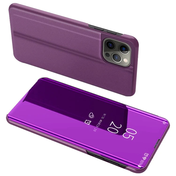 For iPhone 16 Pro Max Case View Window Stand Leather Flip Phone Cover