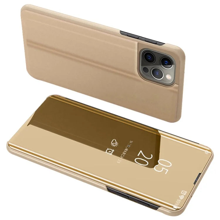 For iPhone 16 Pro Case View Window Stand Leather Flip Phone Cover