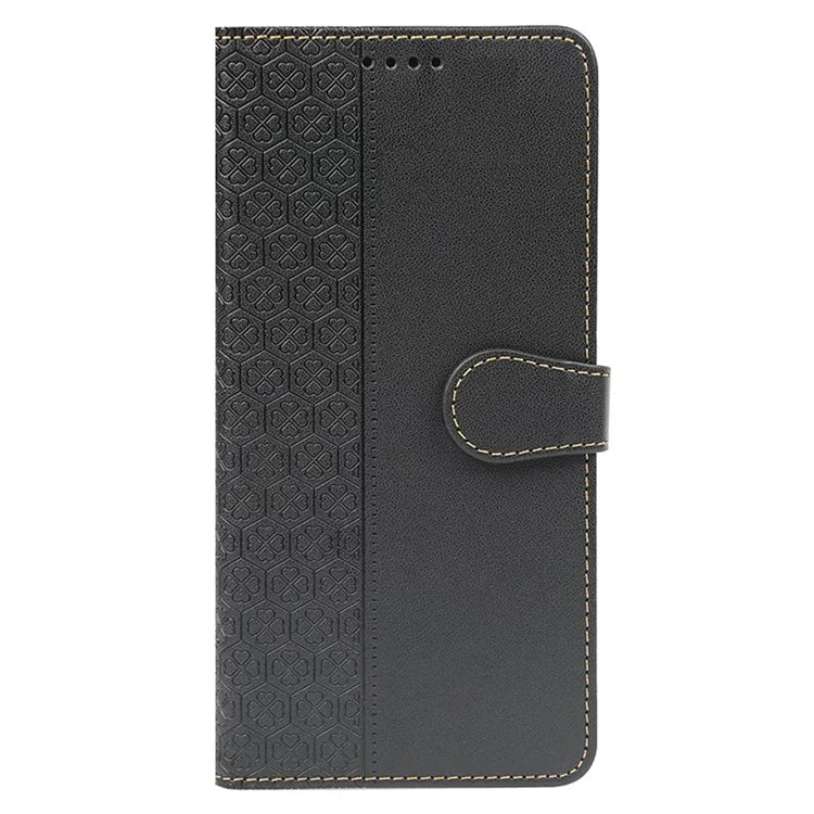 For HMD Pulse Pro  /  Pulse+  /  Pulse Case Magnetic Clasp Four-Leaf Clover Leather Phone Cover
