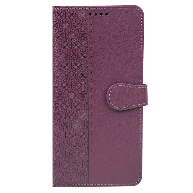 For HMD Pulse Pro  /  Pulse+  /  Pulse Case Magnetic Clasp Four-Leaf Clover Leather Phone Cover